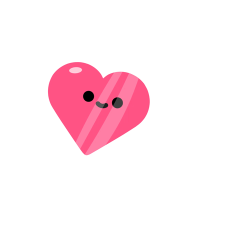 Little animation of two hearts moving about.