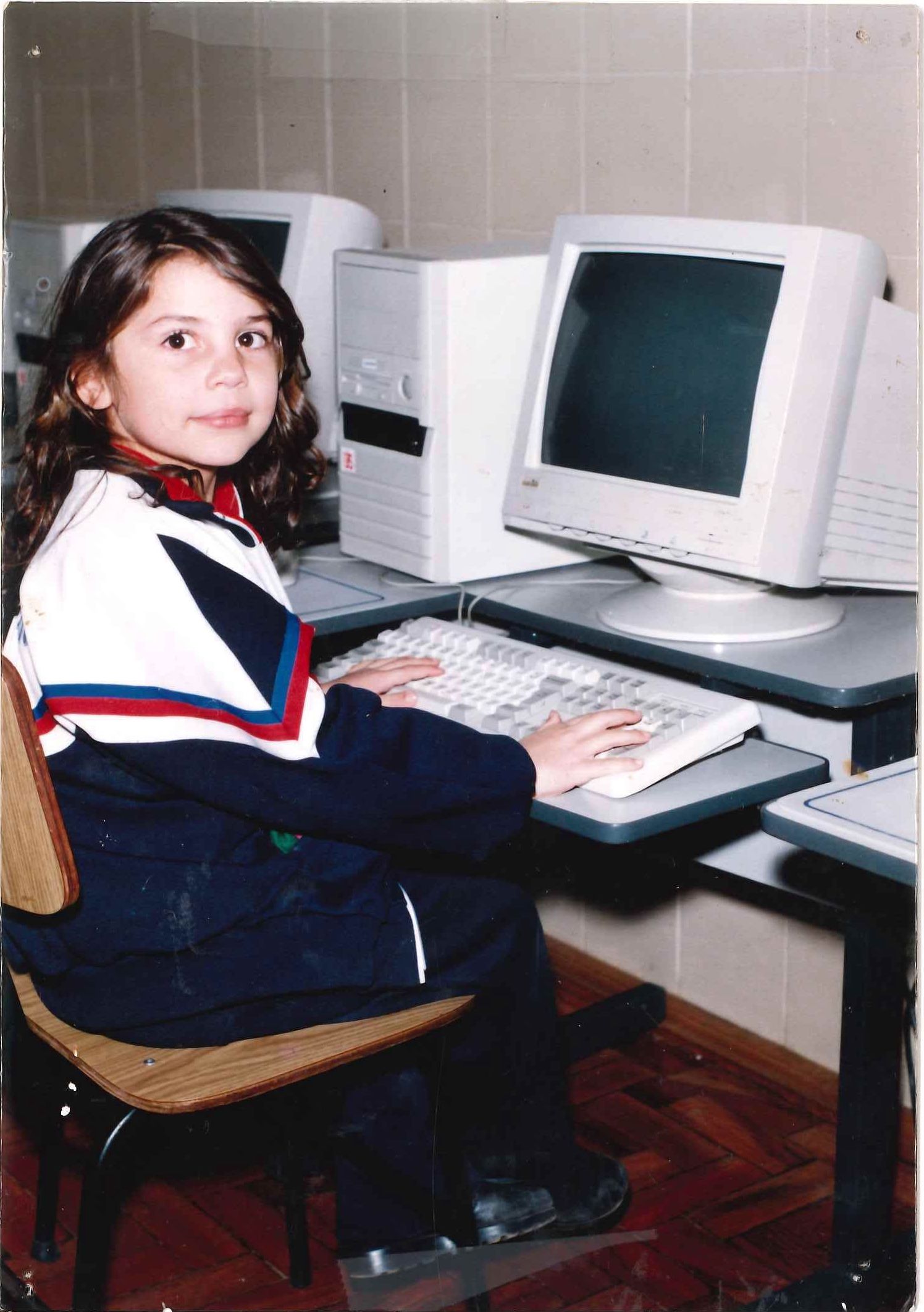 Me when I was 6, sat in front of a PC at my school.